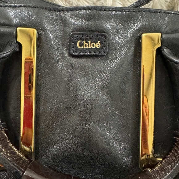 🖤 Authentic Chloé Ethel Black Leather Satchel – Project / Repair - Picture 2 of 16